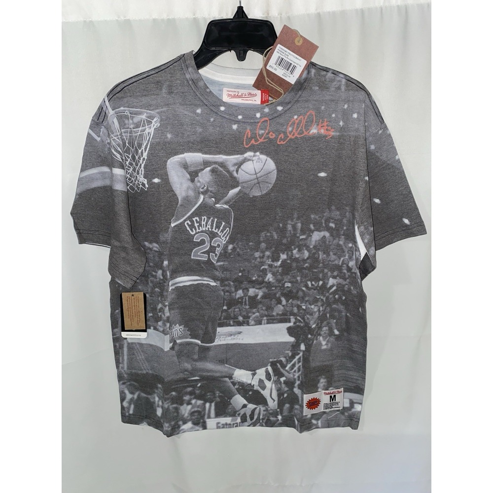 NWT Mitchell & Ness Cedric Ceballos Suns All Over Print T Shirt Mens Medium